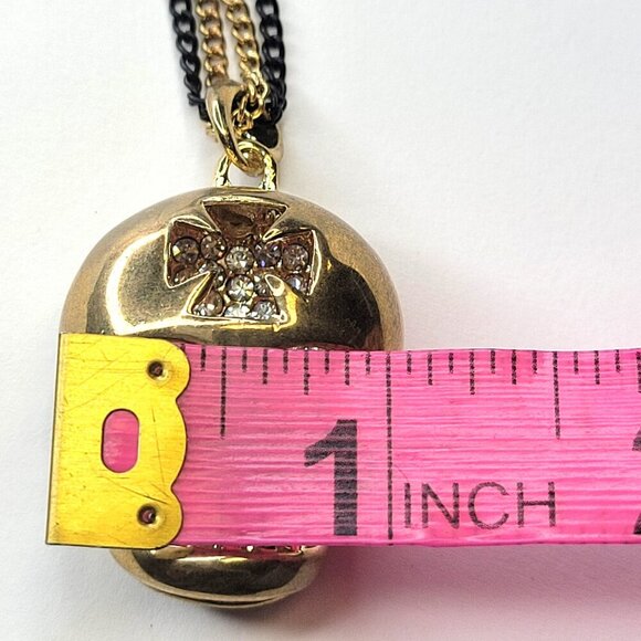 Gold Skull Pendant Necklace - Picture 8 of 13